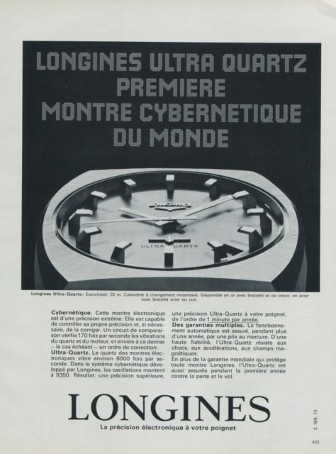 Longines Watch Company Cybernetique Vintage 1972 Swiss Ad Suisse Advert Horology
