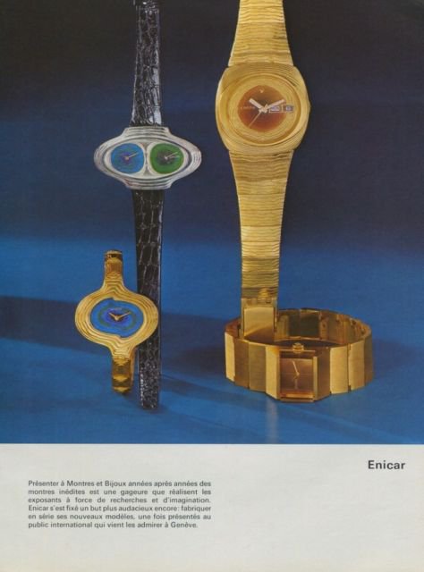 Enicar Watch Company Switzerland Vintage 1972 Swiss Ad Suisse Advert Horlogerie