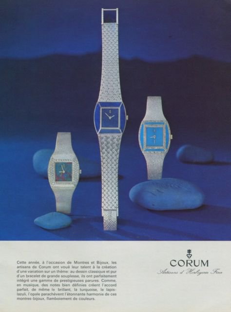 Corum Watch Company Switzerland Vintage 1972 Swiss Ad Suisse Advert Horlogerie