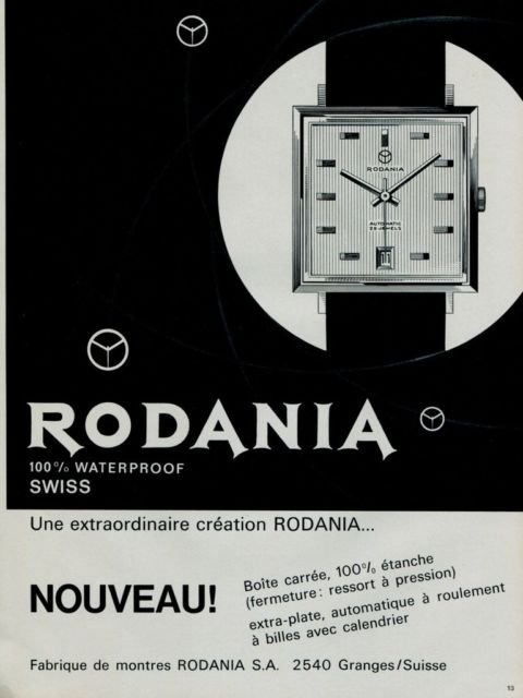 1966 Rodania Watch Company Switzerland Vintage 1966 Swiss Ad Suisse Advert Horology