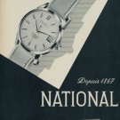 1959 National Watch Company La Chaux-de-Fonds Switzerland Vintage 1959 Swiss Ad Suisse Advert