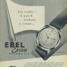 Ebel Watch Company Vintage 1954 Swiss Ad La Chaux-de-Fonds Switzerland Suisse Advert
