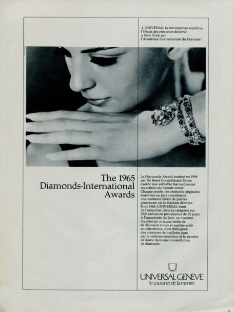 1966 Universal Watch Company Vintage 1966 Swiss Ad Suisse Advert Universal Geneve Watch Company