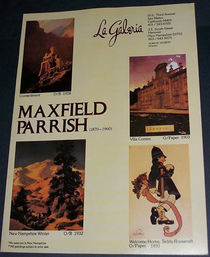 Maxfield Parrish New Hampshire Winter 1980 Art Ad Advert Advertisement
