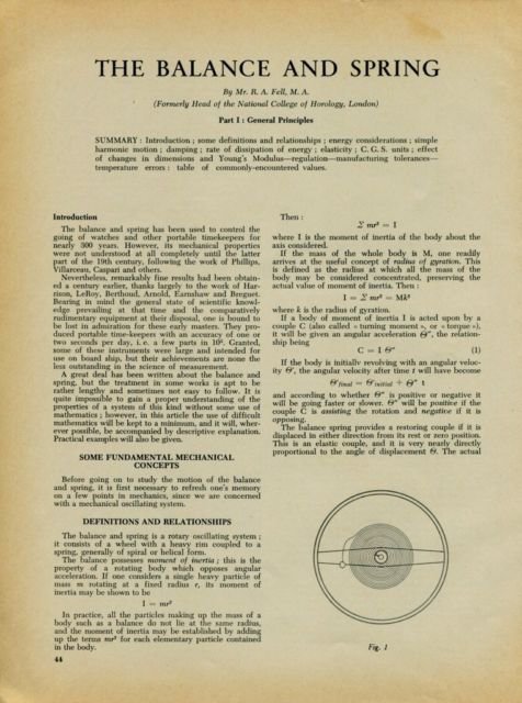 1955 Swiss Horology The Balance and Spring + Watch Component Ultrasonic Cleaning