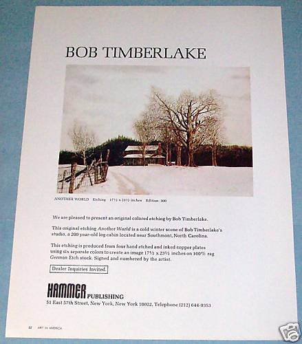 Bob Timberlake Another World Original 1976 Art Ad