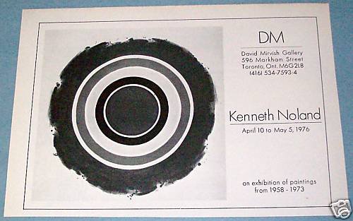 Kenneth Noland Vintage 1976 Art Exhibition Ad Advert David Mirvish Gallery, Toronto