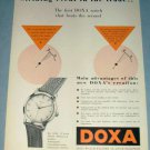 1954 Doxa Watch Company Switzerland Vintage 1954 Swiss Ad Suisse Advert Horlogerie