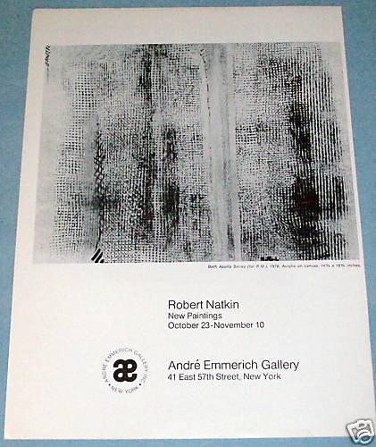 1976 Robert Natkin Bath Apollo Vintage 1976 Art Exhibition Ad Advert Andre Emmerich Gallery NY