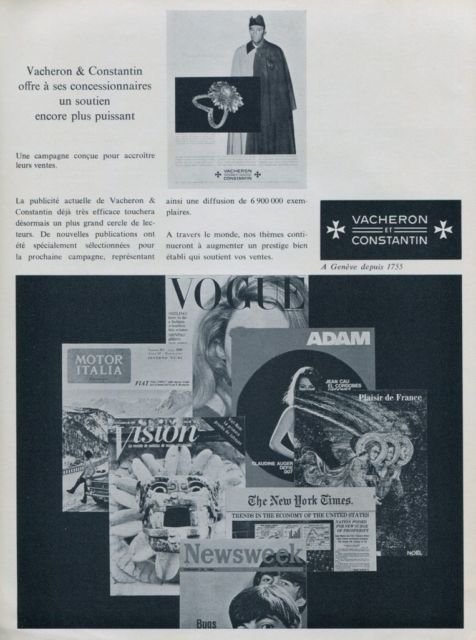 1966 Vacheron & Constantin Watch Company Switzerland Vintage 1966 Swiss Ad Suisse Advert Horology