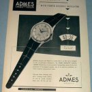 Admes Watch Company 1953 Swiss Ad Geneva Switzerland Geneve Suisse Advert