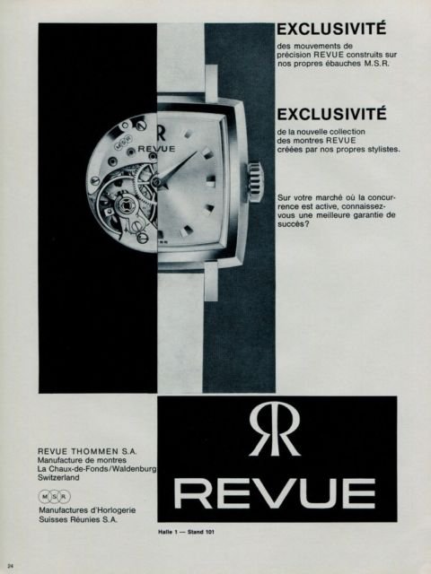 1966 Revue Watch Company Thommen SA Switzerland Vintage 1966 Swiss Ad Suisse Advert