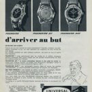 1960 Universal Watch Company Switzerland Vintage 1960 Swiss Ad Universal Geneve Suisse Advert