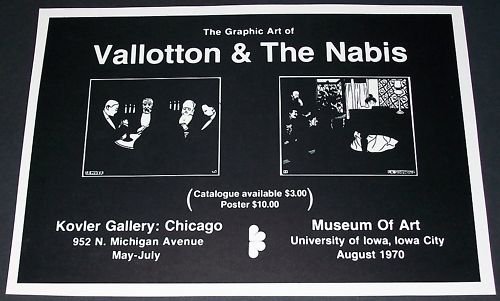 1970 Vallotton & The Nabis Vintage 1970 Art Exhibition Ad Advert Advertisement