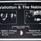 1970 Vallotton & The Nabis Vintage 1970 Art Exhibition Ad Advert Advertisement