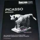 1971 Picasso Le Taureau 1971 Art Exhibition Ad Advert Dunkelman Toronto