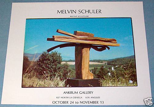 1976 Sculptor Melvin Schuler Vintage 1976 Art Exhibition Ad Advert Advertisement