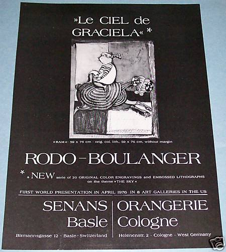 1976 Graciela Rodo-Boulanger Ram Vintage 1976 Art Ad Advertisement