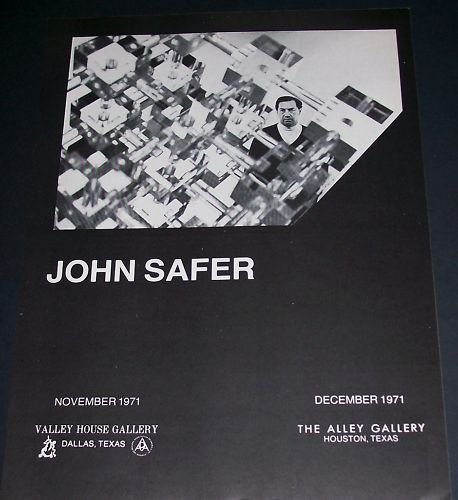 John Safer Vintage 1971 Art Exhibition Ad Advert Valley House Gallery and The Alley Gallery