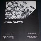 John Safer Vintage 1971 Art Exhibition Ad Advert Valley House Gallery and The Alley Gallery