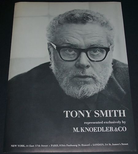 1970 Tony Smith Vintage 1970 Art Ad Advert M. Knoedler & Co.