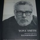 1970 Tony Smith Vintage 1970 Art Ad Advert M. Knoedler & Co.