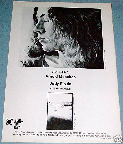 Arnold Mesches Judy Fiskin 1976 Art Exhibition Ad ARCO