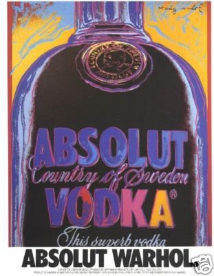 Andy Warhol Absolut Warhol Art Ad Absolut Vodka Advertisement Advert