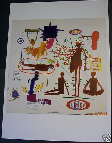 Jean-Michel Basquiat Action Hand Throws Laser Bombs Two Art Ads Advertisement