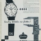 1956 Sandoz Watch Company Switzerland Sandoz Datum Advert Vintage 1956 Swiss Ad Suisse Advert
