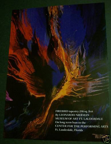 Leonardo Nierman Firebird Art Ad Advertisement