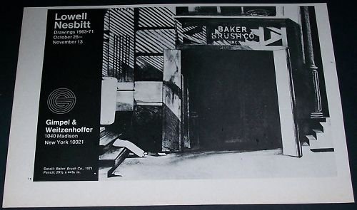 Lowell Nesbitt Drawings 1963 - 71 Vintage 1971 Art Exhibition Ad Advert Gimpel & Weitzenhoffer, NY