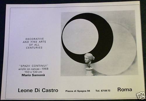 1968 Mario Samona Spazii Continui Vintage 1968 Art Ad Advert Advertisement