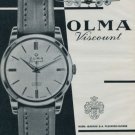 Olma Watch Company Vintage 1960 Swiss Ad Suisse Advert Horlogerie Numa Jeannin