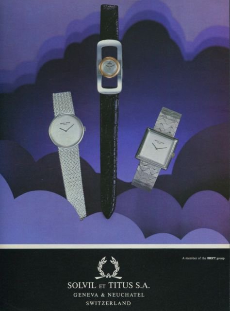 1975 Solvil & Titus Watch Company Solvil et Titus 1975 Swiss Ad Suisse Advert Horology