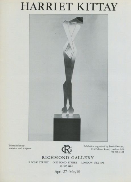 Sculptor Harriet Kittay Prima Ballerina Vintage 1982 Art Exhibition Art