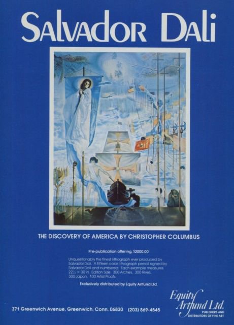 Salvador Dali The Discovery Of America By Christopher Columbus 1982 Art