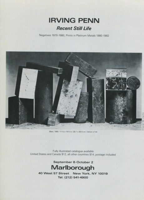 Photographer Irving Penn 1982 Art Exhibition Ad Advert Magazine Advertisement