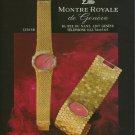 Montre Royale Watch Company Switzerland Vintage 1975 Swiss Ad Suisse Advert