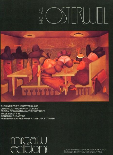Michael Osterweil The Diner for the Better Class Vintage 1982 Art Ad