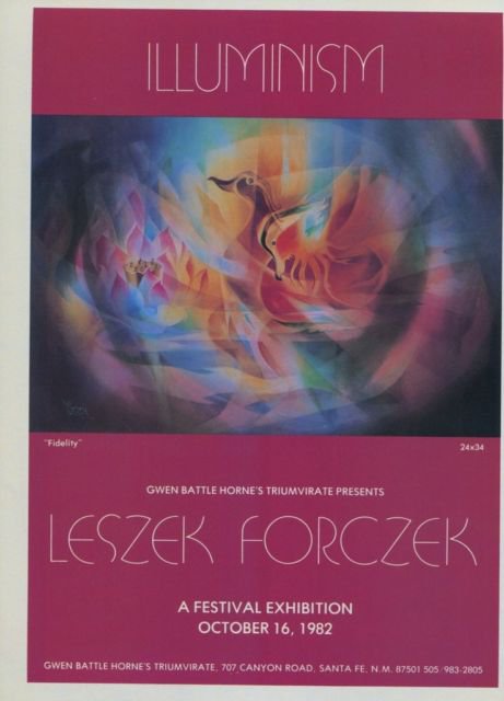 Leszek Forczek Illuminism Fidelity Vintage 1982 Art Exhibition Ad Advertisement