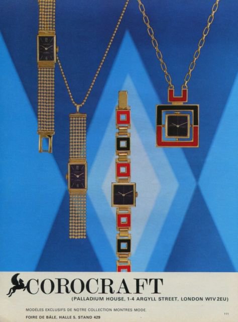 Corocraft Watch Company London Vintage 1974 Swiss Ad Suisse Advert Horlogerie