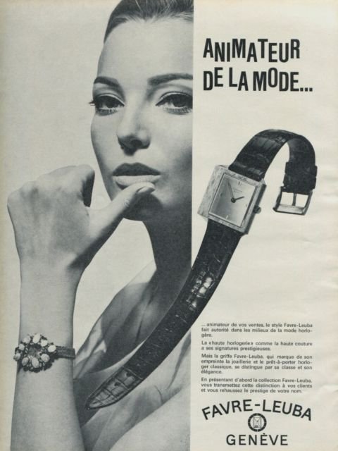 1965 Favre-Leuba Watch Company Geneve Geneva Switzerland 1965 Swiss Ad Suisse Advert