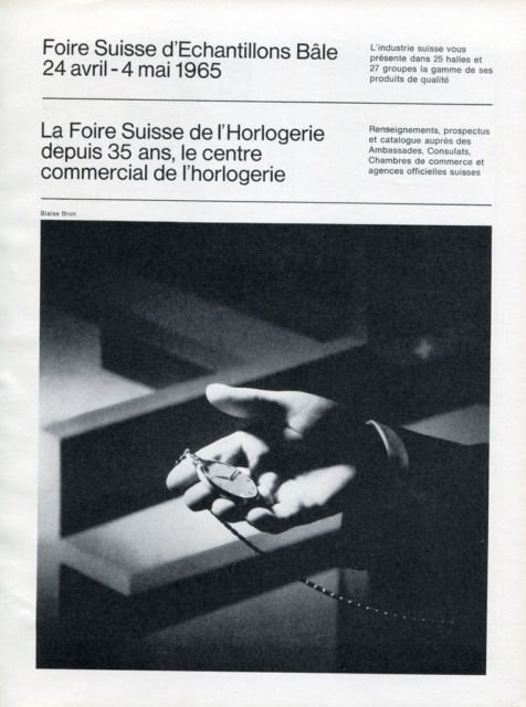 1965 Swiss Watch Fair Swiss Ad Suisse Advert Foire de Bale Basle Switzerland