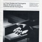 1965 Swiss Watch Fair Swiss Ad Suisse Advert Foire de Bale Basle Switzerland 1965 Swiss Watch Fair Swiss Ad Suisse Advert Foire de Bale Basle Switzerland