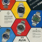1974 SGT Watch Company Invicta Helvetia Sandoz Avia 1974 Swiss Ad Suisse Advert Switzerland