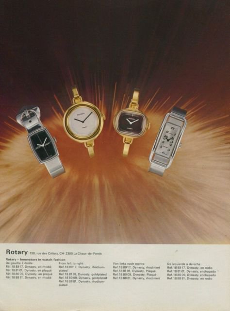 1974 Rotary Watch Company Switzerland Vintage 1974 Swiss Ad Suisse Advert Horology