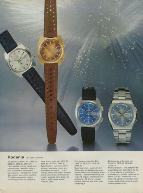 1974 Rodania Watch Company Grenchen Switzerland Vintage 1974 Swiss Ad Suisse Advert