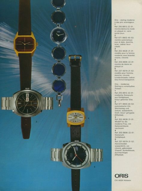 1974 Oris Watch Company Holstein Switzerland Vintage 1974 Swiss Ad Suisse Advert
