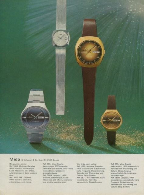 Mido Watch Company G Schaeren Vintage 1974 Swiss Ad Suisse Advert Switzerland Horlogerie